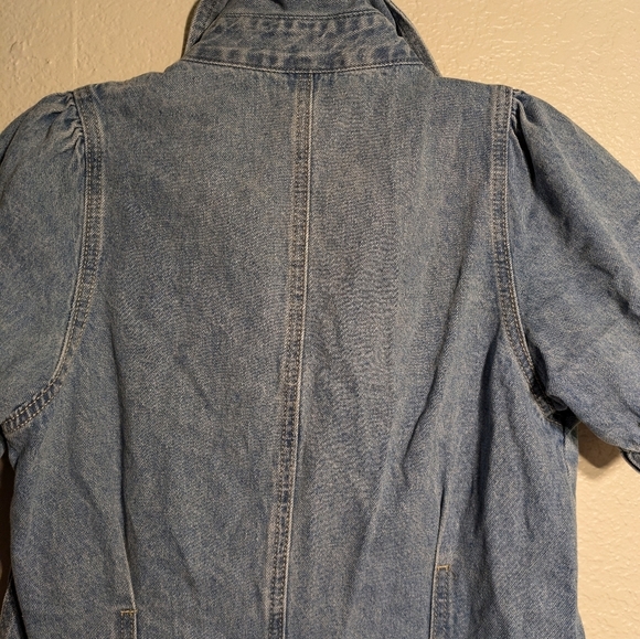 Denim Short Sleeve Button-Up Dress Pre-owned Size Small - Picture 12 of 15